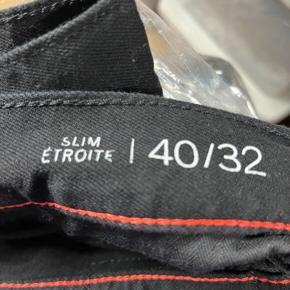 Tommy Hilfiger Slim Fit Straight Leg Jeans Mens Sz 40X32 Black Stretch Denim - Picture 13 of 13